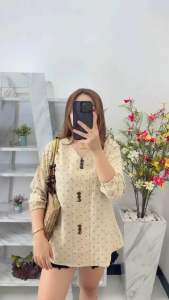 Blouse Wanita Debi Jumbo Fit XL motif Polkadot