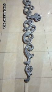 SATU SET ORNAMEN PINTU PAGAR  MAHKOTA 250x40cm PLAT BESI DUA MUKA