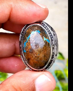 EST. JARI 8 - 9 NATURAL CINCIN BATU AKIK PIRUS PERSIA JUMBO