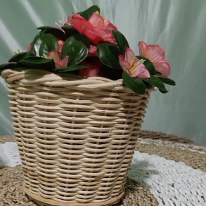 VAS BUNGA KERANJANG ROTAN POT BUNGA