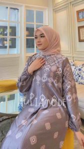 Gamis Zahra Silk Premium Motif Elegan Terbaru Lebaran