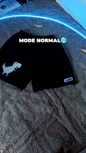 Luxurious - Boxer Reflektif Nyala Dino Hitam | Celana Pendek