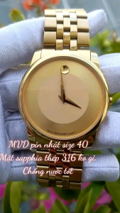 Đồng Hồ Nam M0v@d0 size 40mm 2 kim trơn máy pin Nhật kính sapphire chống xước dây thép không rỉ chống nước tốt