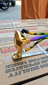 24V - 4ft V3 TITANIUM BATTLEHORN Bracketed Double Inlet Single Solenoid Truck Air Horn