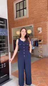 W12(SEA) จั๊มสูทกางเกงขายาว ดีเทล 6 สี ทรงสวยดูแพง ชุดกระดุม การใช้งานเป็นเรื่องที่น่าสนใจ