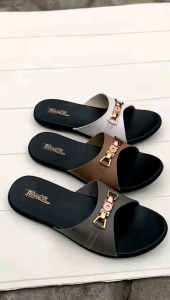 Sandal slop wanita motif terbaru//sandal threenb
