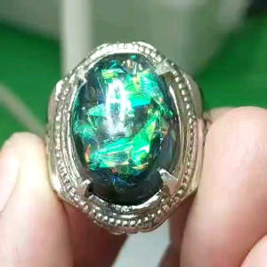 Batu cincin Kalimaya hitam jarong mewah