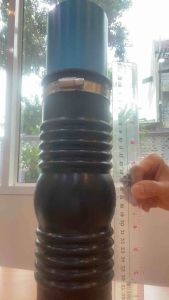 ท่อเฟร็กยาง ขนาดเส้นผ่าศูนย์กลาง 3นิ้วยาว 10 นิ้วพร้อมสายและสแตนเลสรัดหัวท้าย