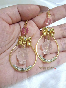 [D.T.C Crystals] Rose Quartz Melody Earrings