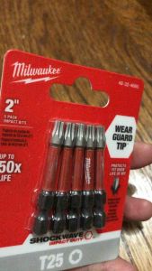 Milwaukee SHOCKWAVE Impact Duty 2 in. T25 Torx Alloy Steel Screw Driver Bit (5-Pack)
