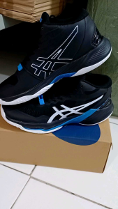 Sepatu 5ky Elite mid Black Tosca / Sepatu Olahraga Pria / Sepatu Badminton