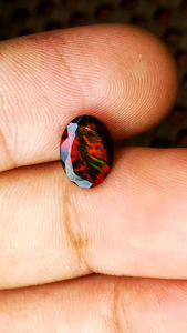 Batu permata natural kalimaya Black Opal full jarong