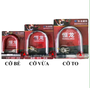 khóa xe đạpxe máychữ U inox cỡ bécỡ chungcỡ to