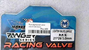 RACING MONKEY LIGHTEN VALVE 3 ANGLE FOR M3/ MIO I 125/ GEAR 125/ SOUL I 125 21*26 5.0MM standard