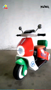 PROMO Motor Aki Anak Scoopy Nuwa NW06 Dengan Box Belakang Aki 6 Volt