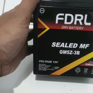 Aki Kering Motor Merek FDRL Tipe GM5Z-3B untuk Universal Motor