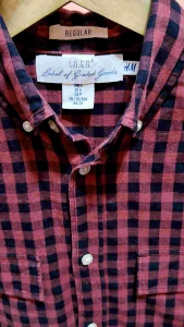 Kemeja Flanel H&M Original Second Size S