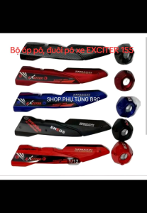 Bộ ốp pô và đuôi pô xe EXCITER 155 ( SL: 1 cái ốp pô + 1 cái ốp đuôi pô A/E chọn màu trên đơn hàng)