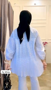 CHOVY BLUS BAHAN KATUN EMBRODERY: BLOUSE WANITA BAHAN KATUN BORDIR. ATASAN WANITA MODEL KASUAL CANTIK