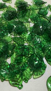 100 Pcs Dark Green Leaf Beads (10x18 mm) for DIY beading crafts accessories Projects