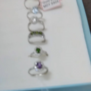 Burma amethyst/ emerald/blue topaz/white topaz/garnet/sapphire ring with 925