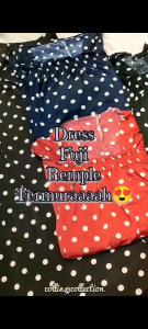 dress wanita baju daster wanita jumbo spandek korea polkadot harga mura promo bisa cod abayar ditempat free ongkir