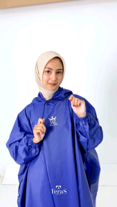 Jas hujan ponco kelelawar setelan Dewasa pria wanita bahan pvc 025 waterproof