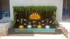 น้ำตกเรือสำเภา น้ำตกหน้าบ้าน น้ำตกในสวน น้ำตกพร้อมตกแต่ง น้ำตกหินจริง น้ำพุ น้ำล้น