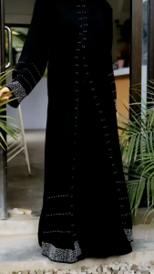 Abaya Dubai Alrafa Gamis Jubah Hitam Arab Turki Turky Maroko Mesir Saudi Madinah Dubai India Murah Umroh Haji Mewah Premium Bordir Baju Muslimah Pabrik Abaya Bangil  Pakaian Wanita Simple Remaja Sporty Unik Syari JetBlack