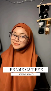 Kacamata Photocromic Progresif & Blueray Progresif Frame 2001 | Kacamata Cat Eye Anti Radiasi Double Focus Baca dan Jalan HJS