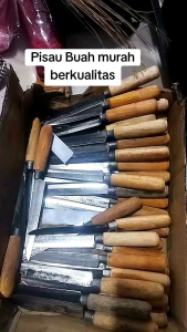 Pisau buah isi 3pcs pisau lilit dapur baja serbaguna