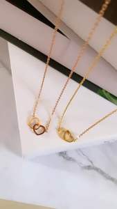 Kalung Rantai Titanium Fashion Love Simple CXB53