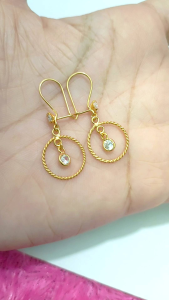 ANTING DEWASA PERAK 925 ASLI LAPIS MAS