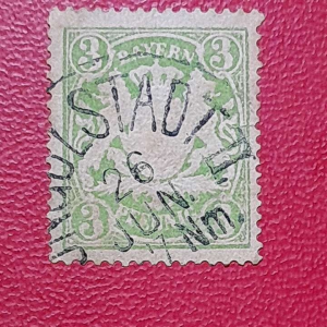Prangko Jerman Bavaria Kuno Lambang Negara Tahun 1881-1900 USED