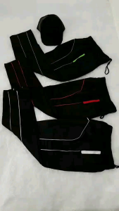 Paket 3 Pcs - Celana Running Gym Training Olahraga Terbaru Hitam Bonus Topi Jaring Pria Dewasa Bahan Tebal Diadora