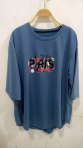 Kaos Oversize Wanita & Kaos Wanita Lengan 3/4 LD 120 PJ 70