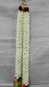 RR+3 Marigold Jasmine Flower Wall Decoration with Peacock