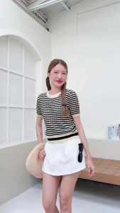 88story.th - Cookie top พร้อมส่ง เสื้อไหมพรมลายทาง