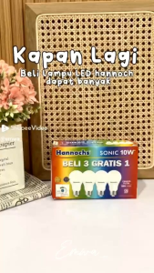Lampu LED Bohlam Hannochs SONIC LED Bulb 6w Paket Beli 3 Gratis 1