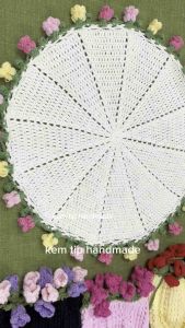 Thảm hoa len chăn hoa len bó hoa nhiều màu thiết kế hoa hồng hoa linh lan