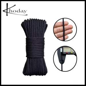 10 mét - Dây Dù dệt mắc na 3mm không lõi chắc chắn dùng làm macrame căng lều cột đồ