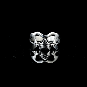 Cincin Retro Desain Skull Half Face (Adjustable)