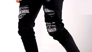 celana panjang pria dewasa - celana jeans - murah pol - black caution