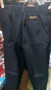 Garterized Black Pants for Adults