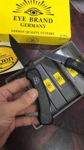 Eye Brand ดูดุน Inox Solingen เยอรมัน แท้ 100% แถม มีดพับ/กาตา/ตัดทุเรียน มีเลือกพารามิเตอร์ มีภาพ รุ่นใหญ่ และเป็น Knife Pocket มีดออนกต์ มีประสงค์ และมีดอเนกที่สร้างความสุขภาพสูง