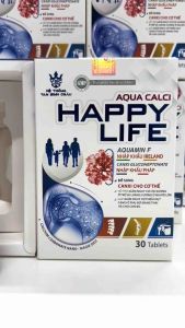 Viên uống bổ sung Canxi Aqua calci Happy Life Chai 30 viên