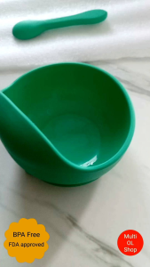 Suction Bowl Mangkuk + Sendok Makan Bayi Silikon