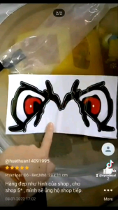 (Chọn màu) Tem ĐÔI MẮT trang trí xe tải tem xe máy nắp capo gương chiếu hậu độc lạ decal ô tô chất lượng cao
