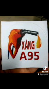 Decal dán trang trí nắp bình đổ xăng sticker decan tạo phong cách vui nhộn cho xe hơiô tô