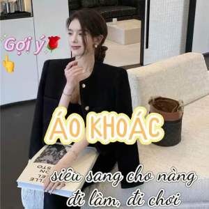 ÁO KHOÁC DẠ ÁO BLAZER CỔ TRÒN DAY DÀI PHỐI NÚT